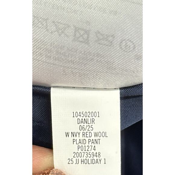 Janie & Jack Boys Size 7 Tartan Plaid Wool Pants Red Blue Green Preppy Holiday - Picture 9 of 9